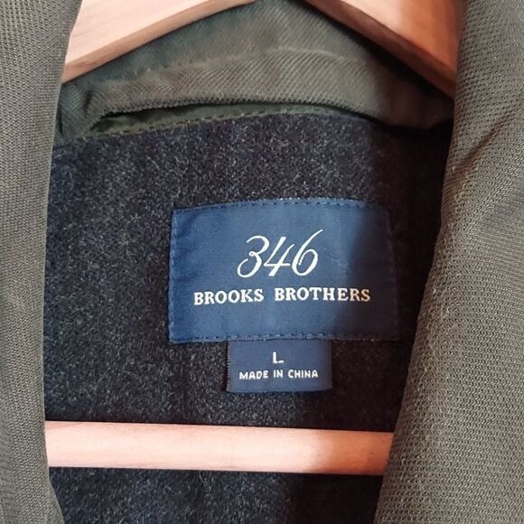 Brooks Brothers 346 Moss Green Barn Coat Sz L - Picture 3 of 8